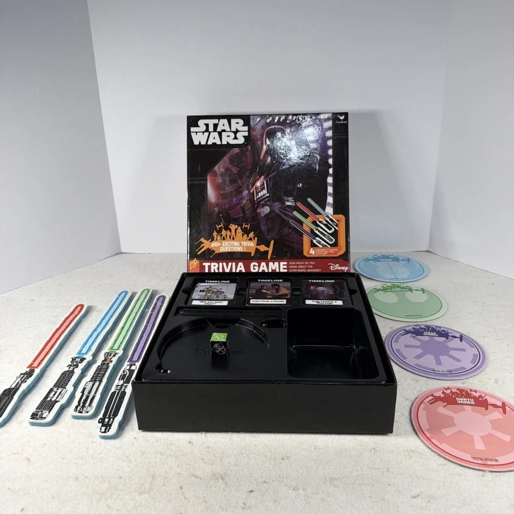 Star Wars Trivia Game Lightsaber Pieces Disney No Instructions See Photos
